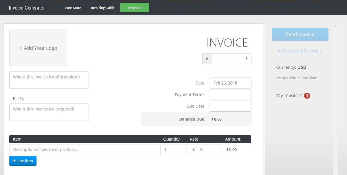 Invoice generator