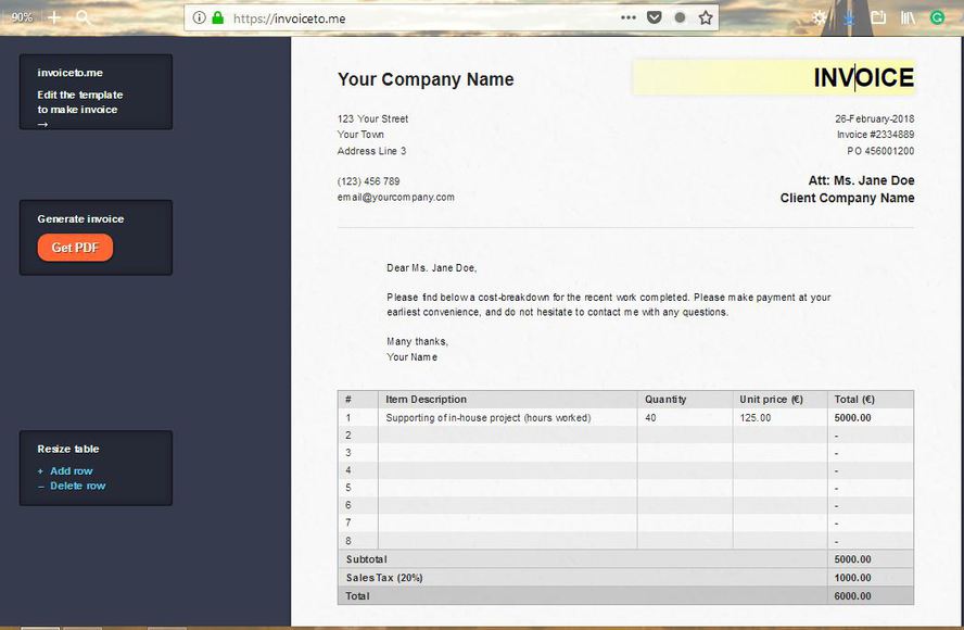 free tools to Create Invoice Online