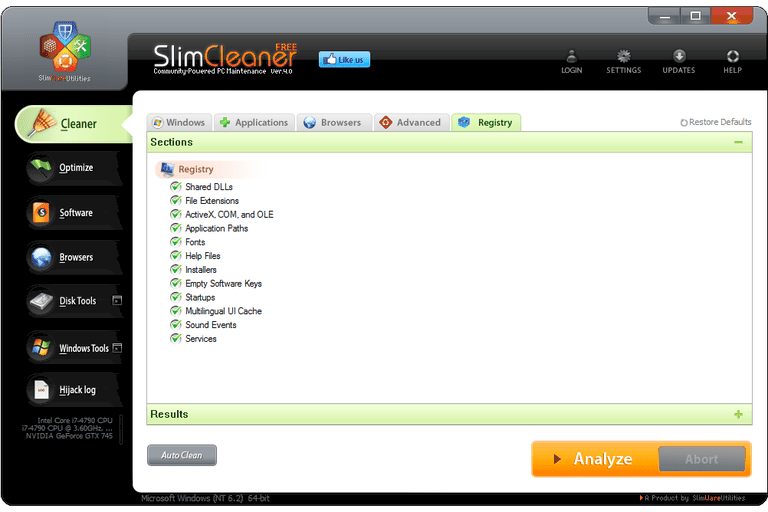 SlimCleaner Free PC Optimizer