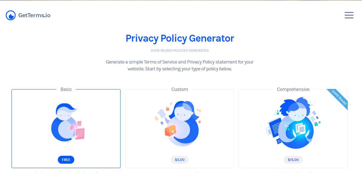 Get terms privacy generator