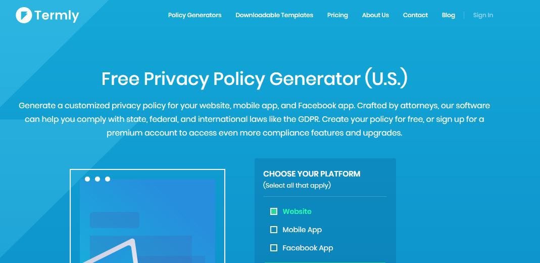 termly privacy policy generator