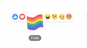 Facebook pride reaction
